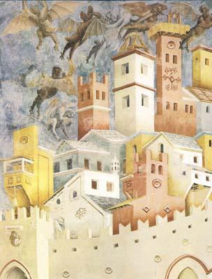 GIOTTO di Bondone The Devils Cast out of Arezzo (mk08) oil painting picture